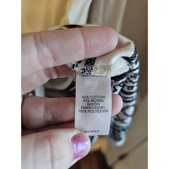 J. Jill Womens Embroidered Tunic Top Blouse Sz Xs Boho Cotton Blend - Picture 6 of 7